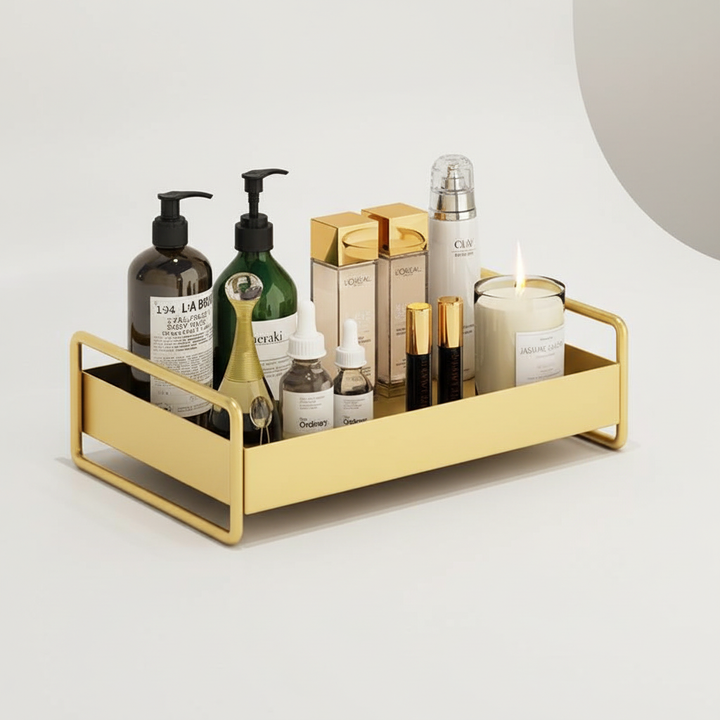 Compact GlamBoard gold desktop organizer for modern home decor styling