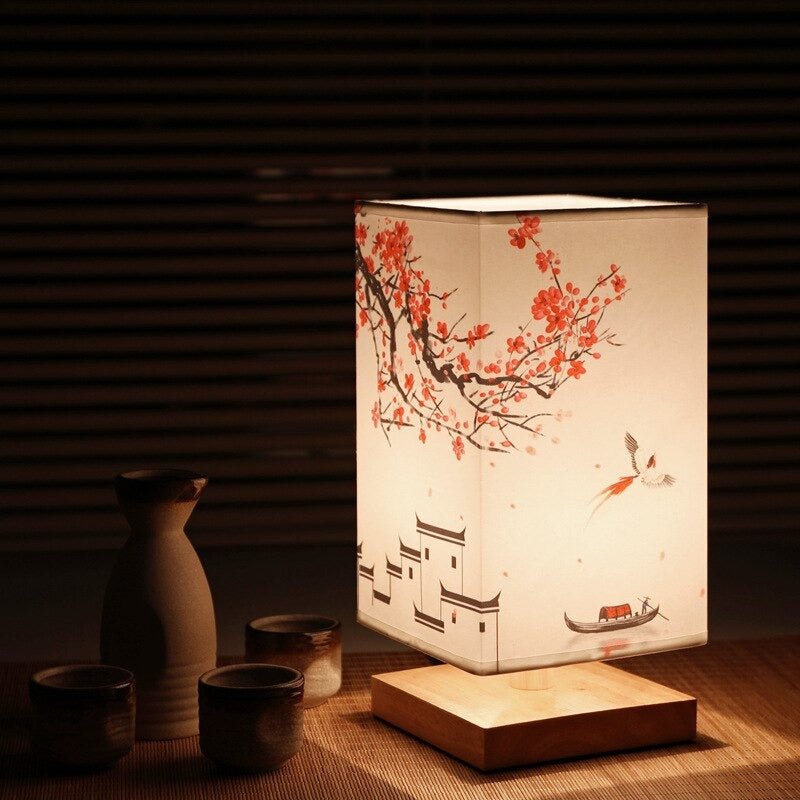 Minimalist Japanese Scandinavian table lamp with a sleek design, perfect for modern home decor and accent lighting.