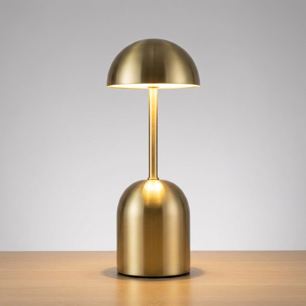 Modern LED desk lamp, dimmable, black metal finish, perfect for home office lighting