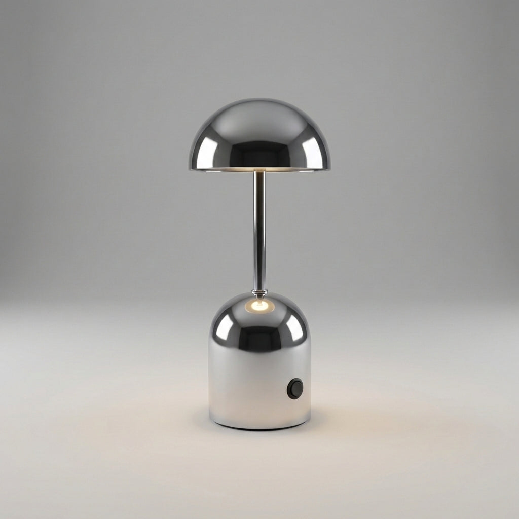 Metal LED desk lamp, Scandinavian design, full dimming control for task lighting