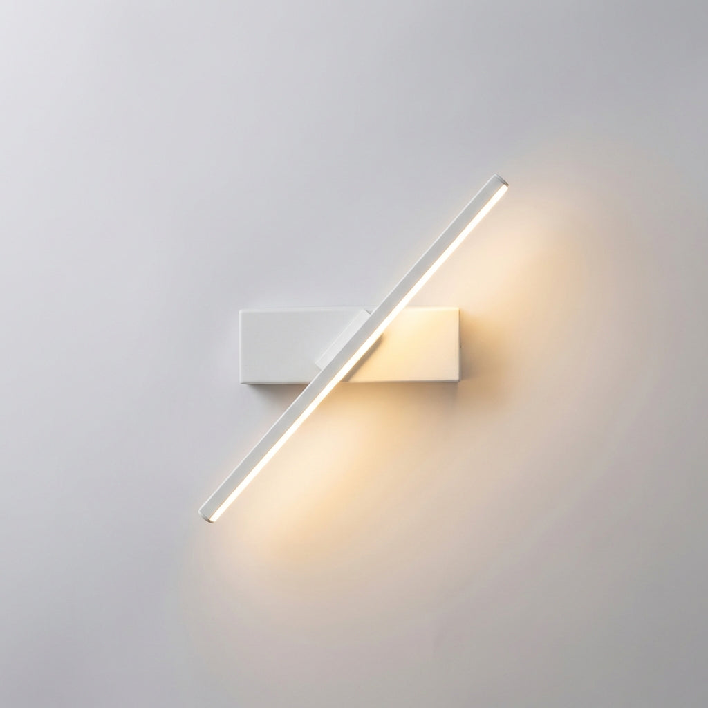 Swaylux linear LED wall light detail, showing its slim profile and integrated lighting