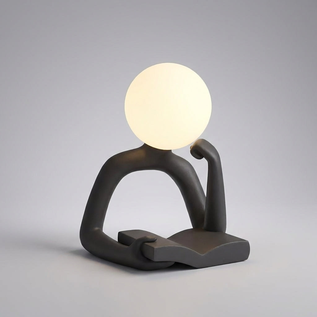 Figuray LED table lamp, minimalist and sculptural, USB powered, perfect for modern desks.