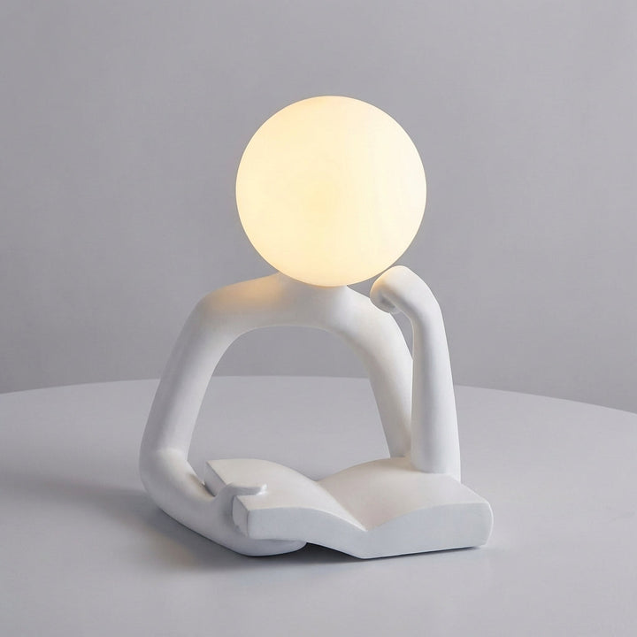 Contemporary LED table lamp, sculptural form, perfect for adding modern minimalist style to your home.