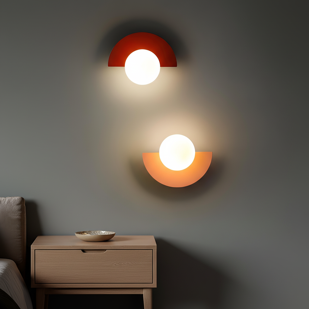 Minimalist semi-circle LED wall lamp, ArcLight, modern design for ambient lighting