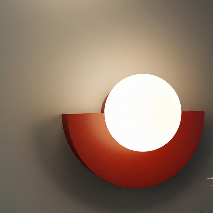 Modern semi-circle wall lamp, ArcLight, providing soft ambient LED mood lighting