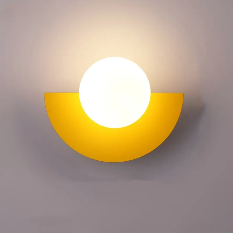 Abstract semi-circle wall lamp, ArcLight, a minimalist lighting solution with touch control