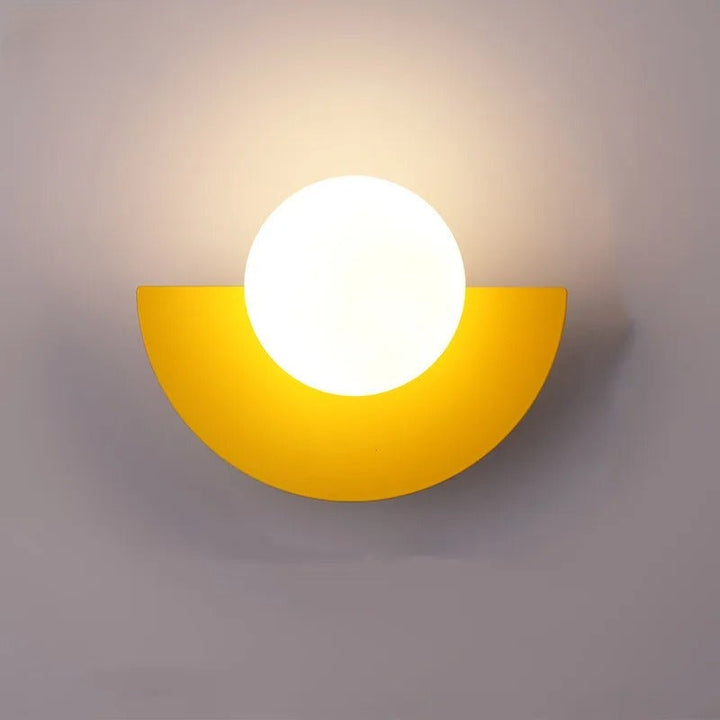 Abstract semi-circle wall lamp, ArcLight, a minimalist lighting solution with touch control
