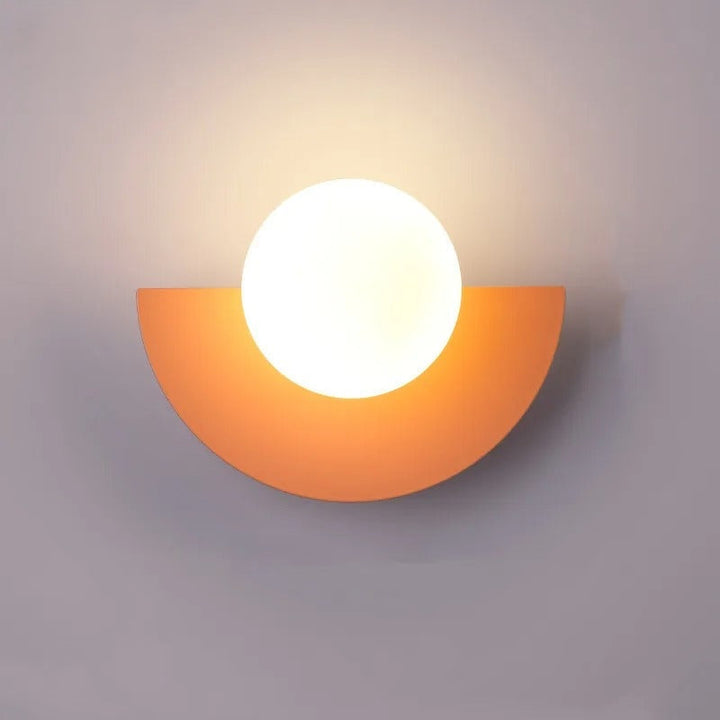 ArcLight semi-circle wall lamp in white, adding a modern touch to interior ambient lighting