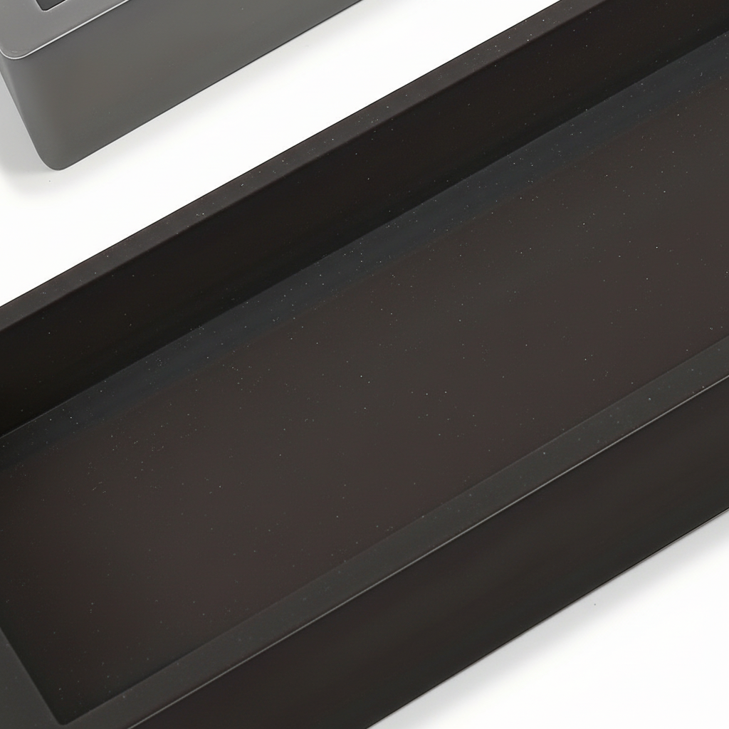 Modern grey silicone organizer tray serving as a chic countertop decor and storage solution.