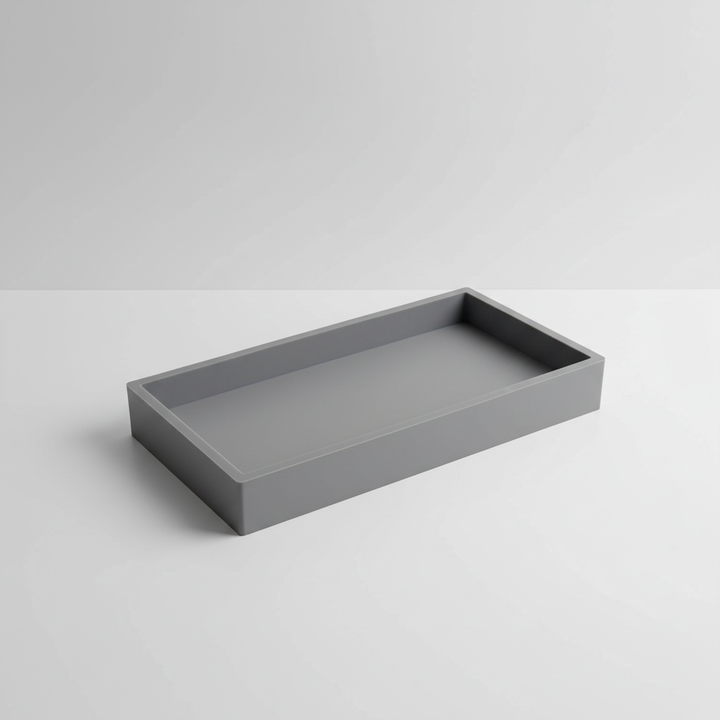 Eco-friendly silicone desk organizer tray, showing a minimalist design for tidy workspaces.