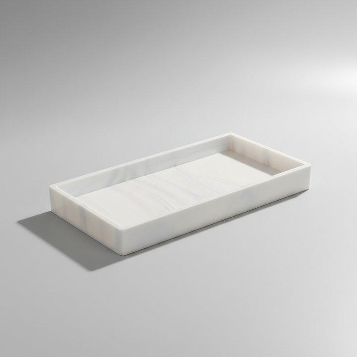 Minimalist black silicone bathroom caddy, offering elegant storage and organization.