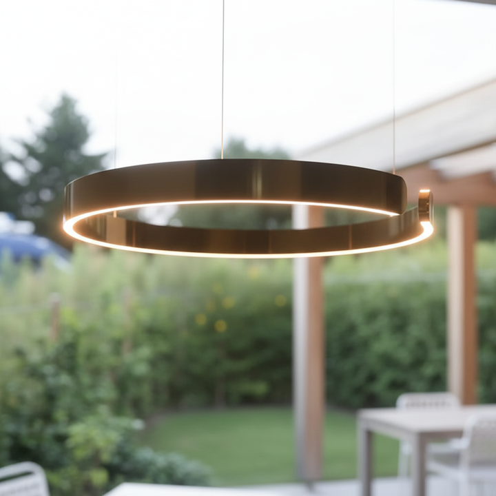 Minimalist SkyRing LED pendant light, modern dimmable ceiling lamp for contemporary home decor