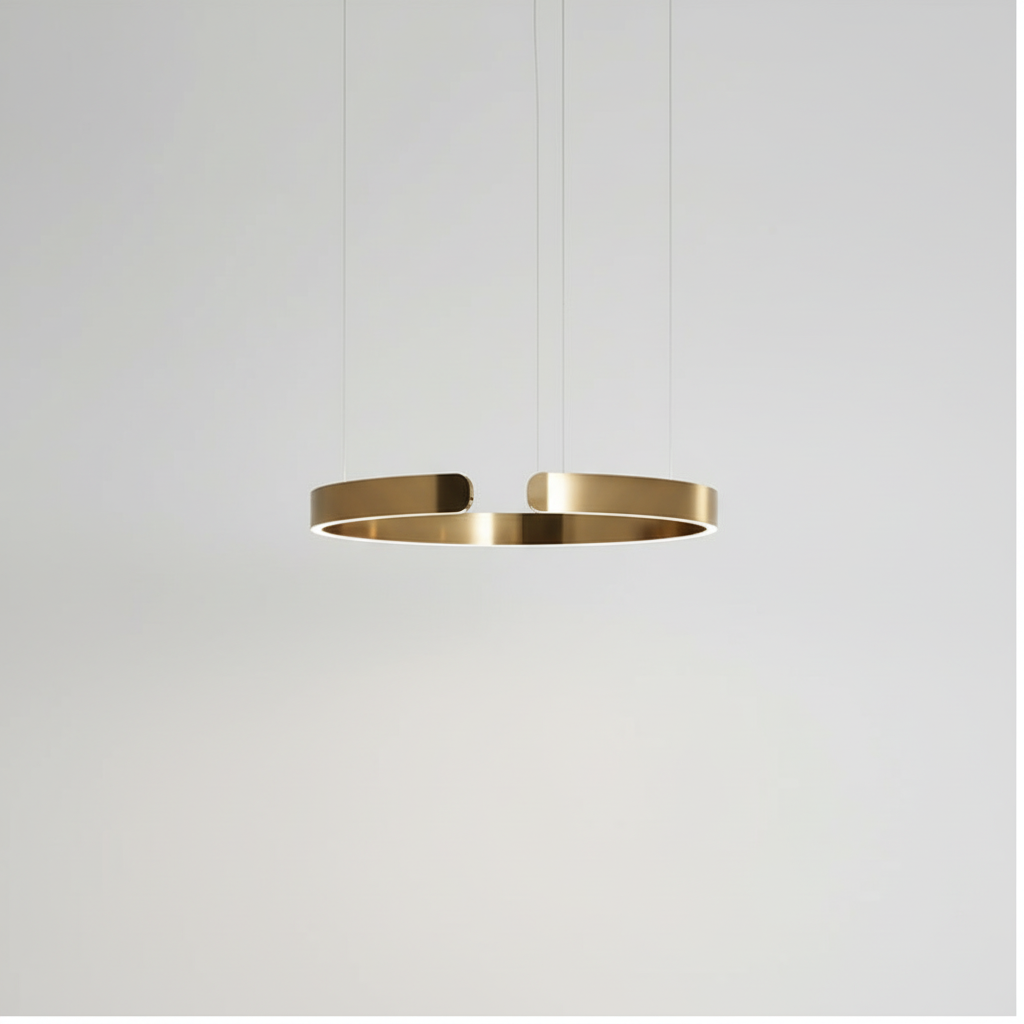 SkyRing LED pendant light with a sleek circular design, energy-efficient modern lighting