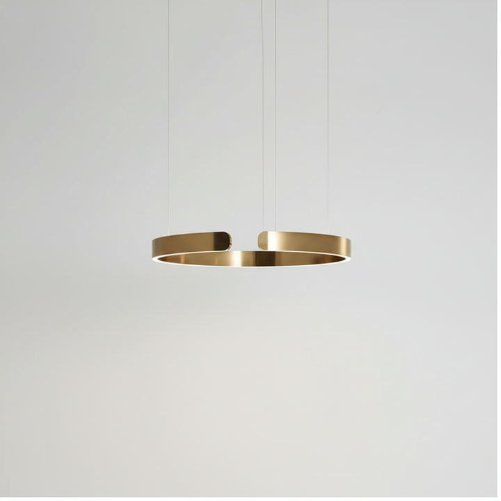 SkyRing LED pendant light with a sleek circular design, energy-efficient modern lighting