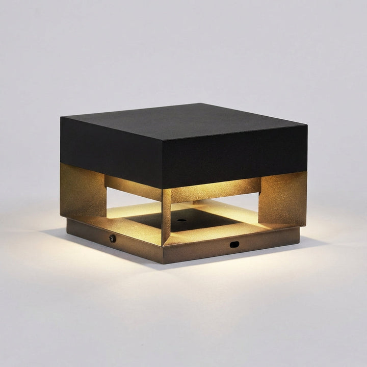 LumaBloc square LED wall mount light, weatherproof exterior lighting, clean lines.