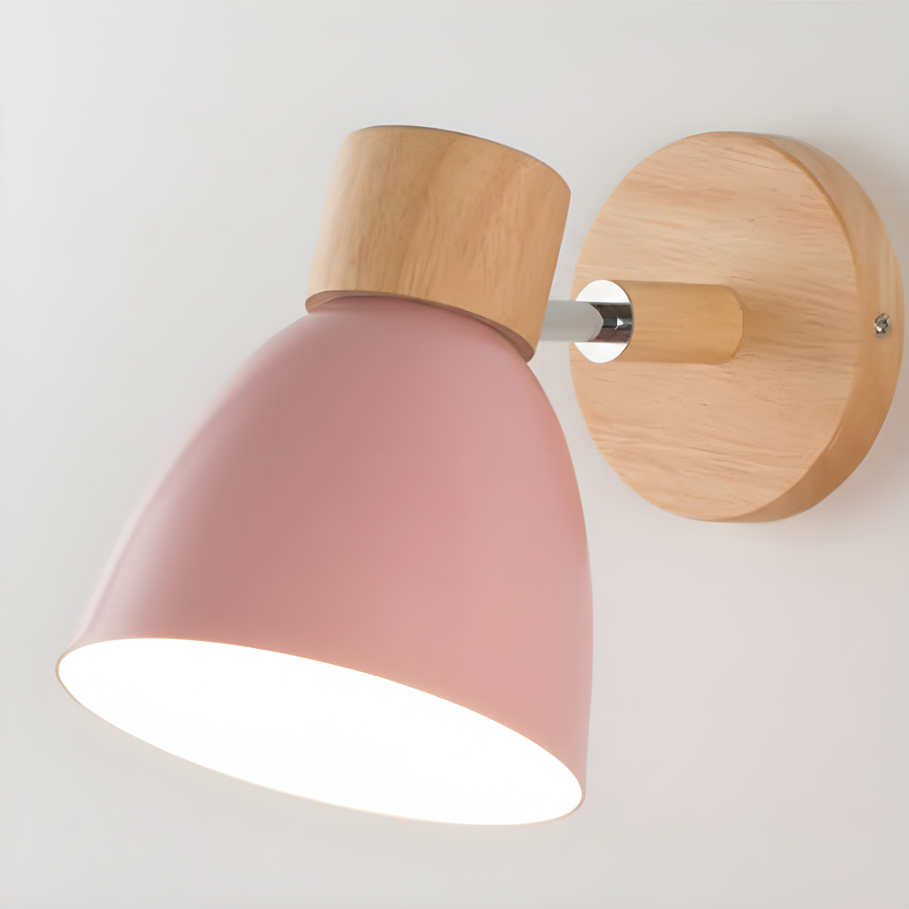 Stylish WoodLuma wall light, E27 socket, natural wood grain, modern lighting