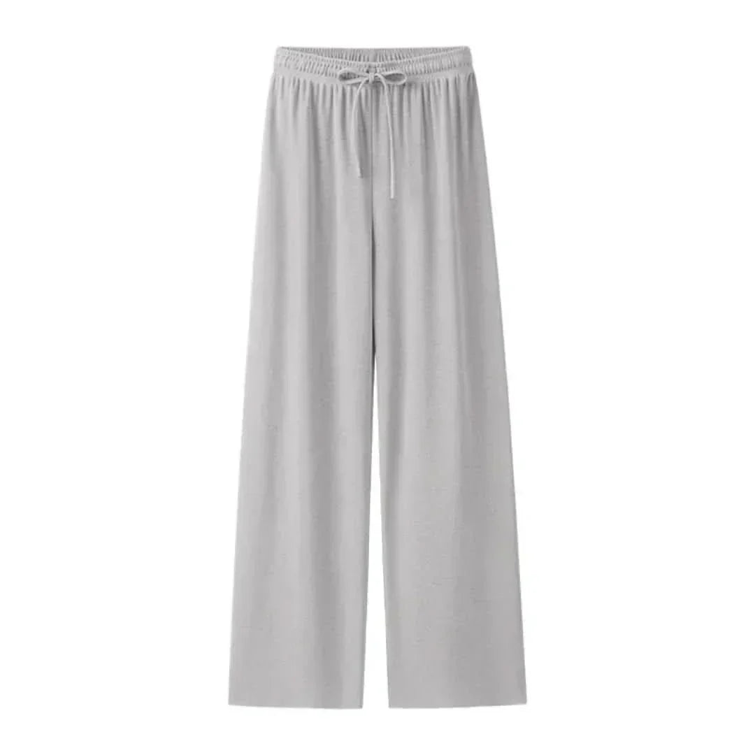 Women's lightweight Mira linen trousers, suitable for summer casual outfits, with a comfortable elastic waist.