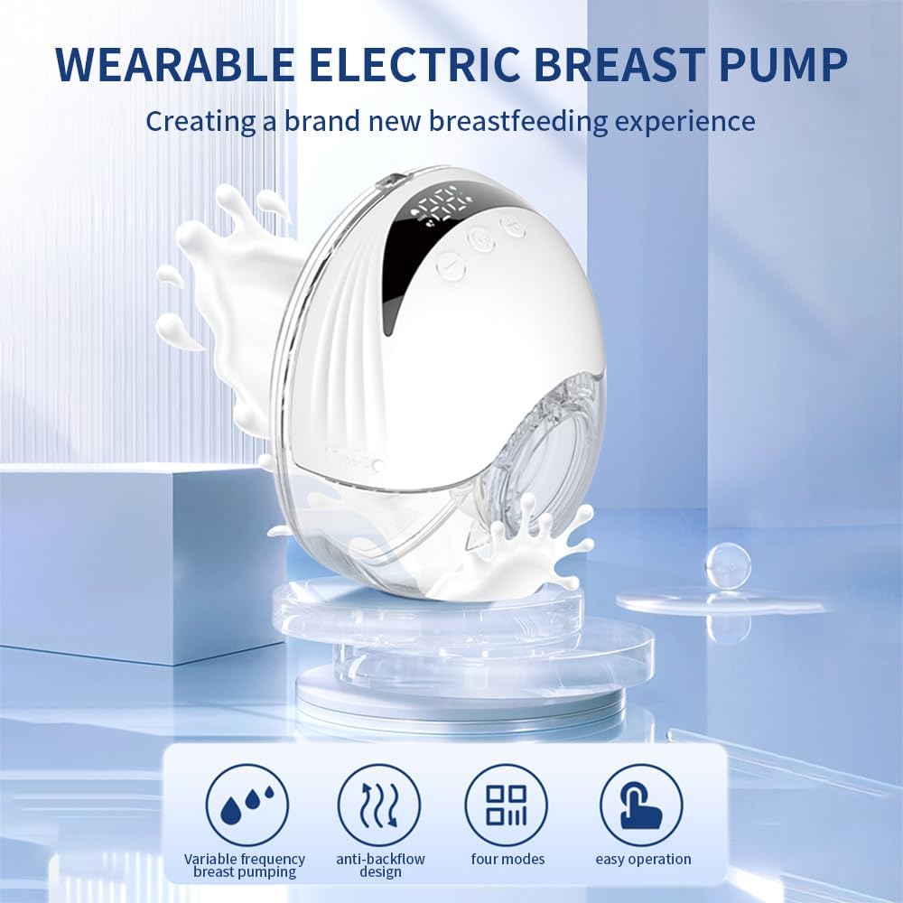 Group of Mirava wearable electric breast pumps in different angles, showcasing product range