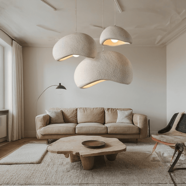 Modern adjustable LED pendant light, perfect for contemporary living rooms.