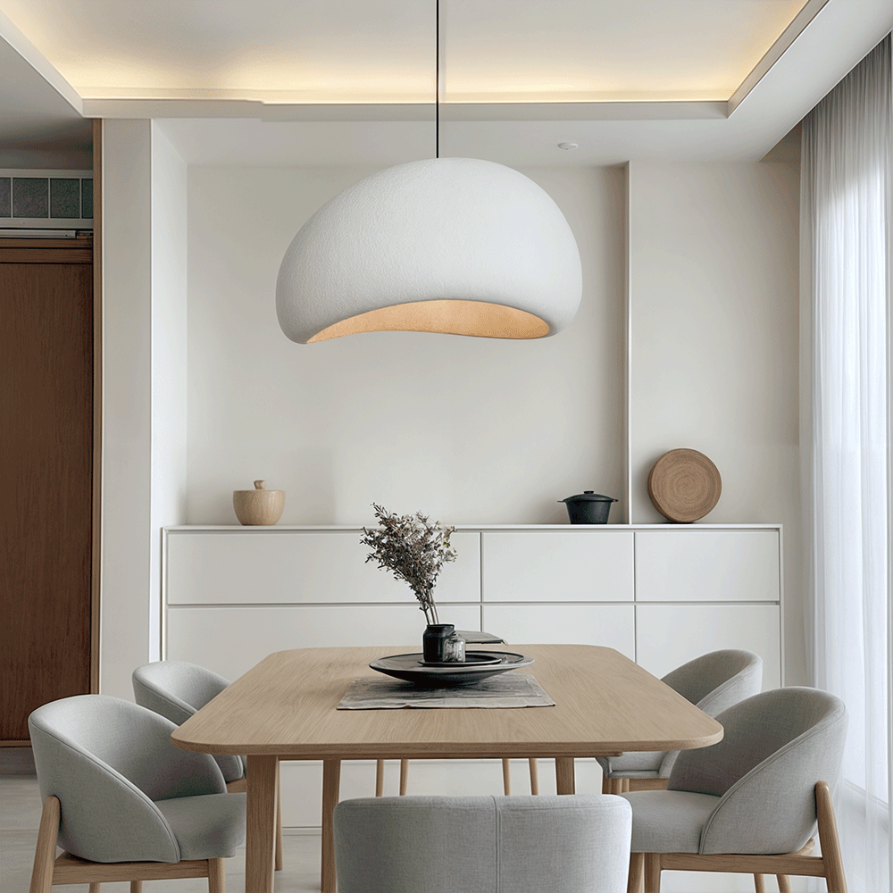 Stylish modern LED pendant light fixture, adjustable and energy-efficient for homes.