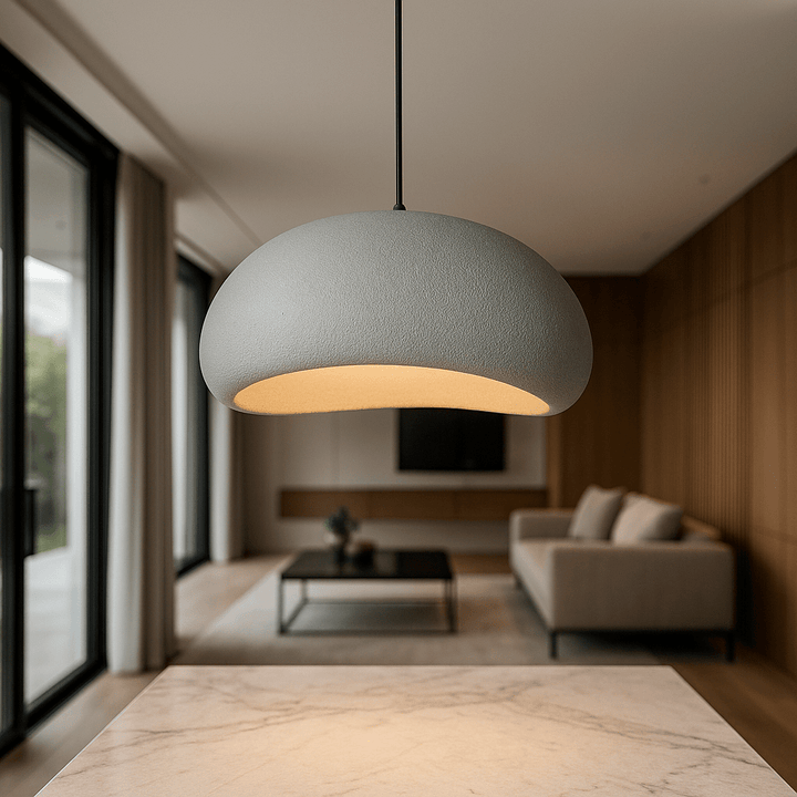 Modern LED ceiling fixture, adjustable pendant light for contemporary interior design.