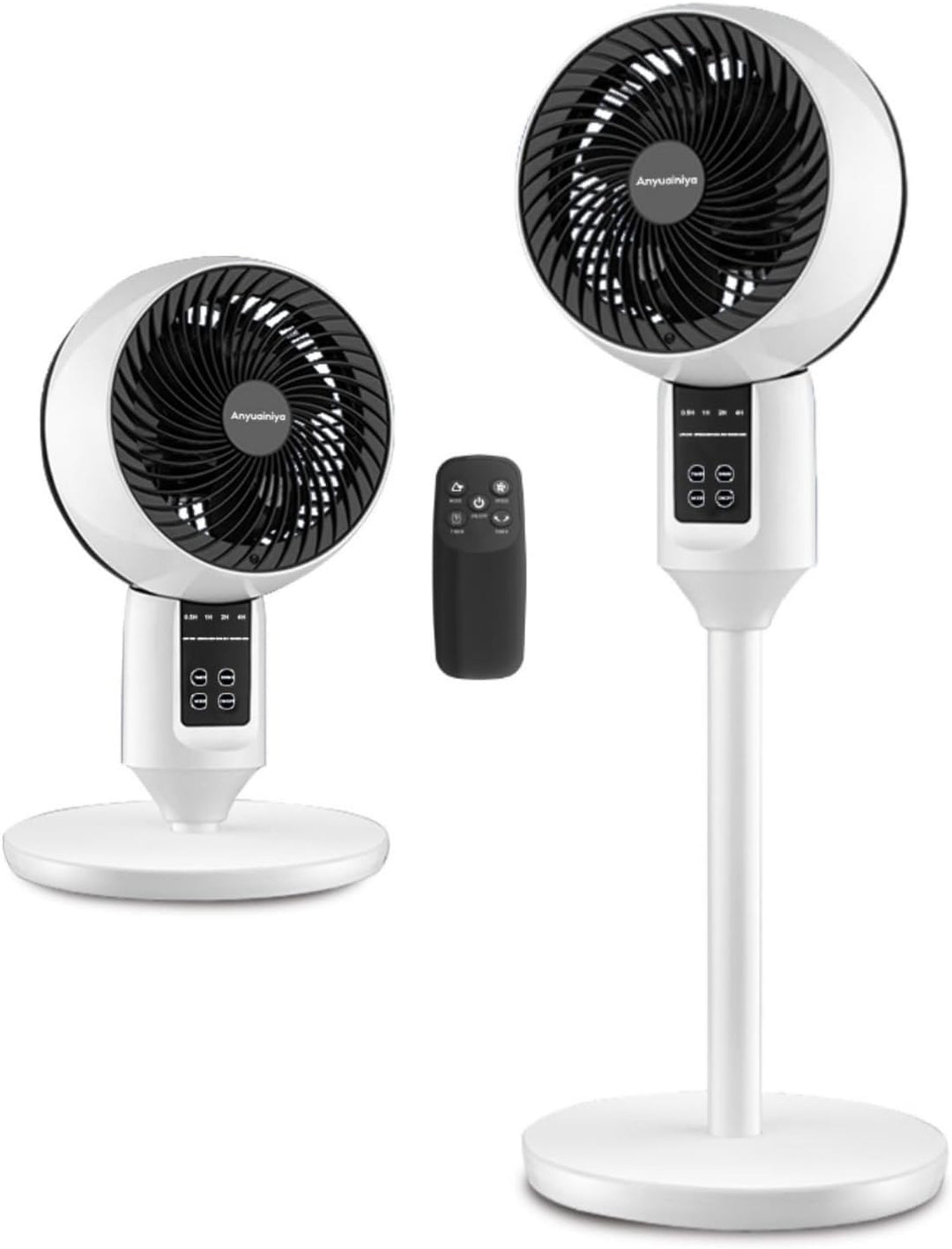 Oscillating pedestal fan provides powerful, quiet home cooling. Features adjustable height & remote for ultimate comfort.