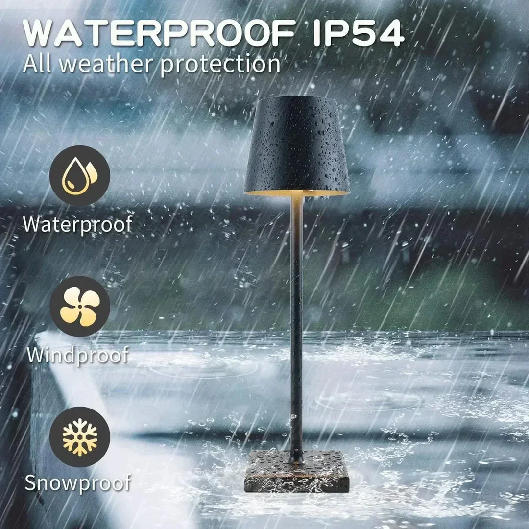 LumiNova modern portable dimmable table lamp. Wireless, rechargeable LED for elegant accent lighting.
