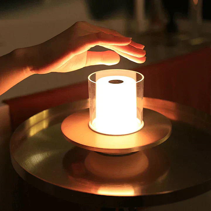 Contemporary Solivon tabletop LED lamp, offering ambient light for a modern home decor aesthetic.