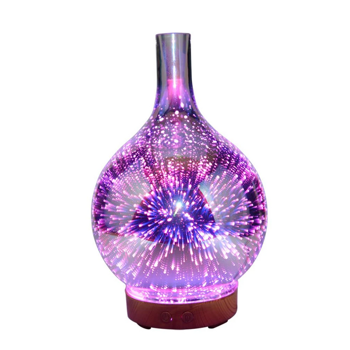 Relaxing essential oil diffuser with soft LED glow, perfect for creating a calming wellness ambiance.