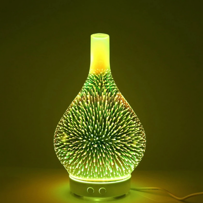 Compact wellness aroma diffuser with a tranquil LED glow, perfect for essential oil diffusion.
