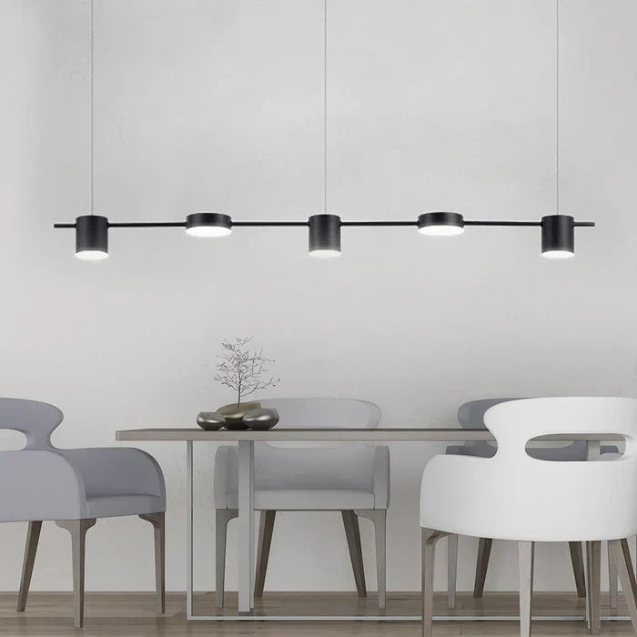 Elegant gold AuraDrum pendant light, LED ceiling fixture for a contemporary interior.