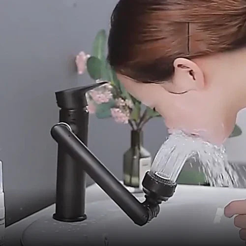 Stylish modern bathroom faucet with 1080° swivel, a key component for home improvement.