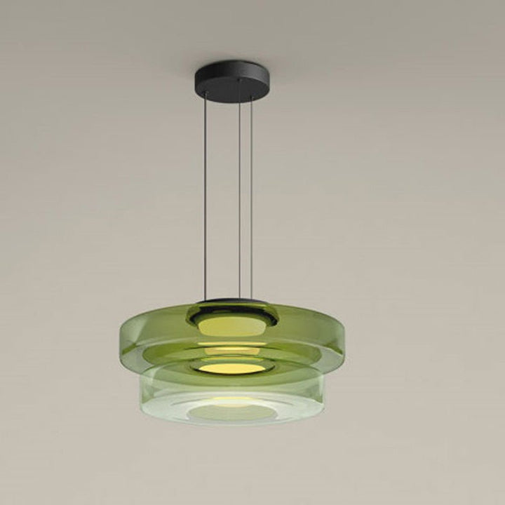 Decorative AuroraSphere glass pendant. Modern lighting solution for kitchens and living rooms.