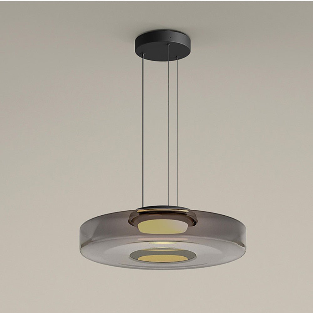 Elegant AuroraSphere glass ceiling light. Adjustable LED design for unique home decor.