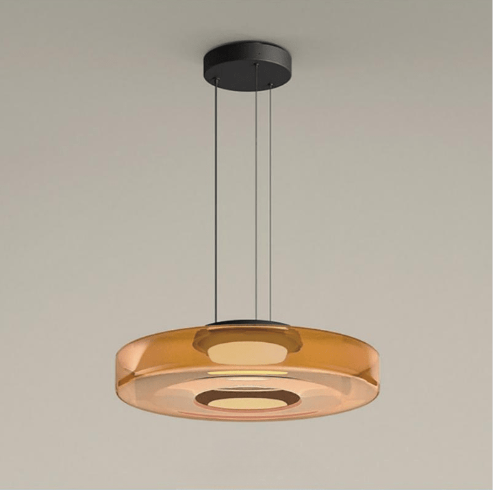 Contemporary LED glass lamp, AuroraSphere. Decorative ceiling light for a stylish interior.