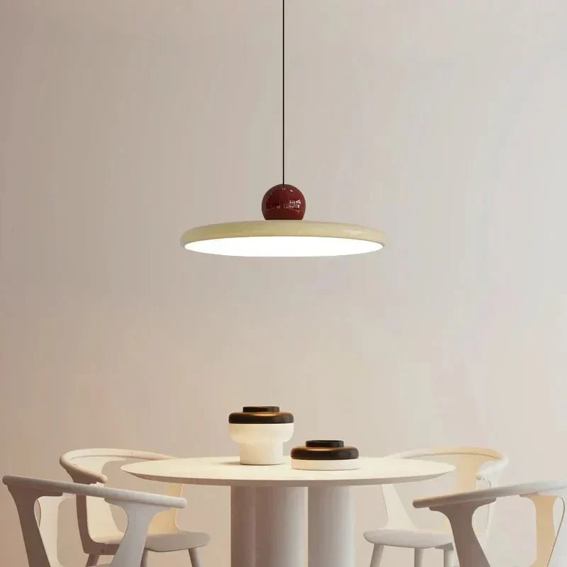 Decorative glass pendant light, perfect for modern minimalist interior design. Bauhaus style ceiling lamp.