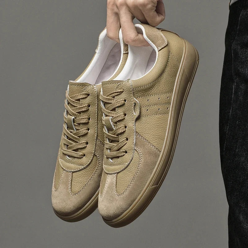 Men's everyday beige sneakers. Stylish & comfortable casual shoes, perfect for modern versatility & walking.