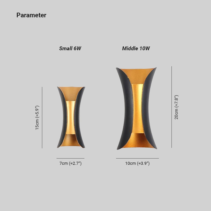 Weatherproof LED garden wall lamp, modern design, white, for patio exterior lighting.