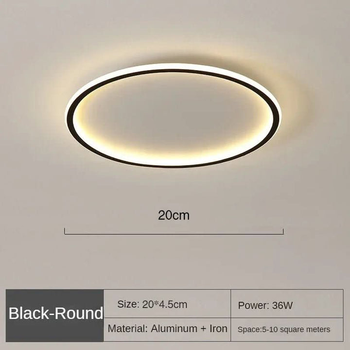 Stylish white Scandinavian LED ceiling light. Enhances modern home decor with warm, ambient light.