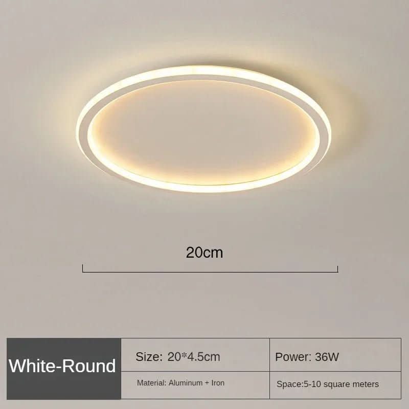 Black modern LED ceiling light, Scandinavian style. Creates a glare-free, warm atmosphere in any room.