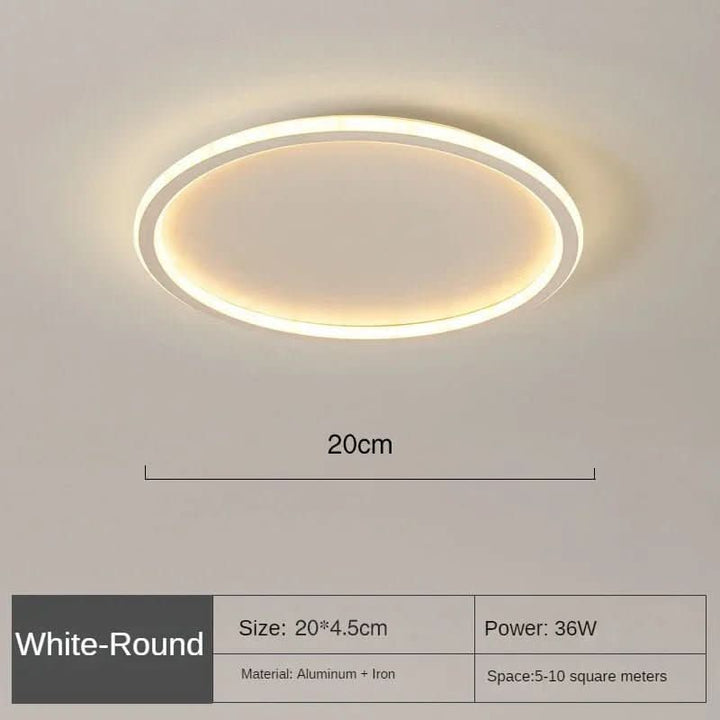 Black modern LED ceiling light, Scandinavian style. Creates a glare-free, warm atmosphere in any room.