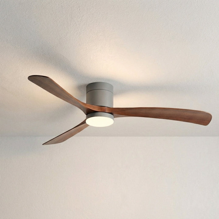 Modern ceiling fan with powerful air circulation & dimmable LED light. Perfect for any home space.