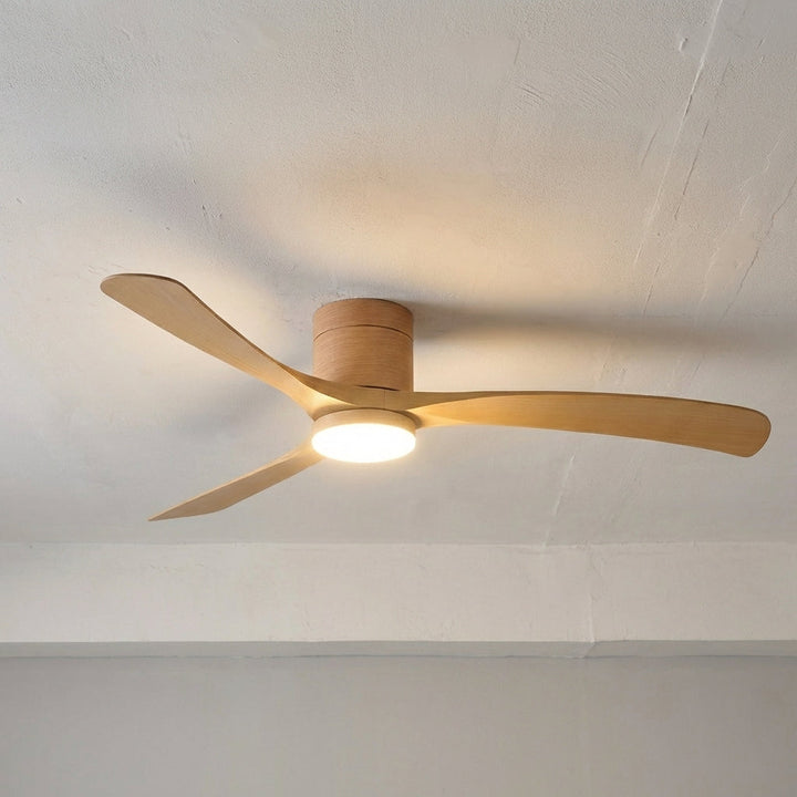 Versatile modern ceiling fan with LED light. Ideal for bedroom, living room, dining, offering comfort.