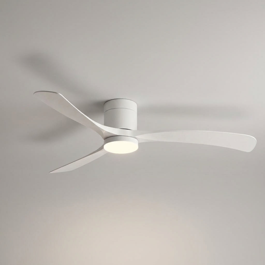Quiet, energy-efficient modern ceiling fan blades. Optimal air circulation for indoor comfort.