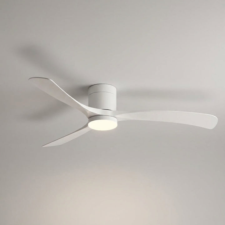 Quiet, energy-efficient modern ceiling fan blades. Optimal air circulation for indoor comfort.