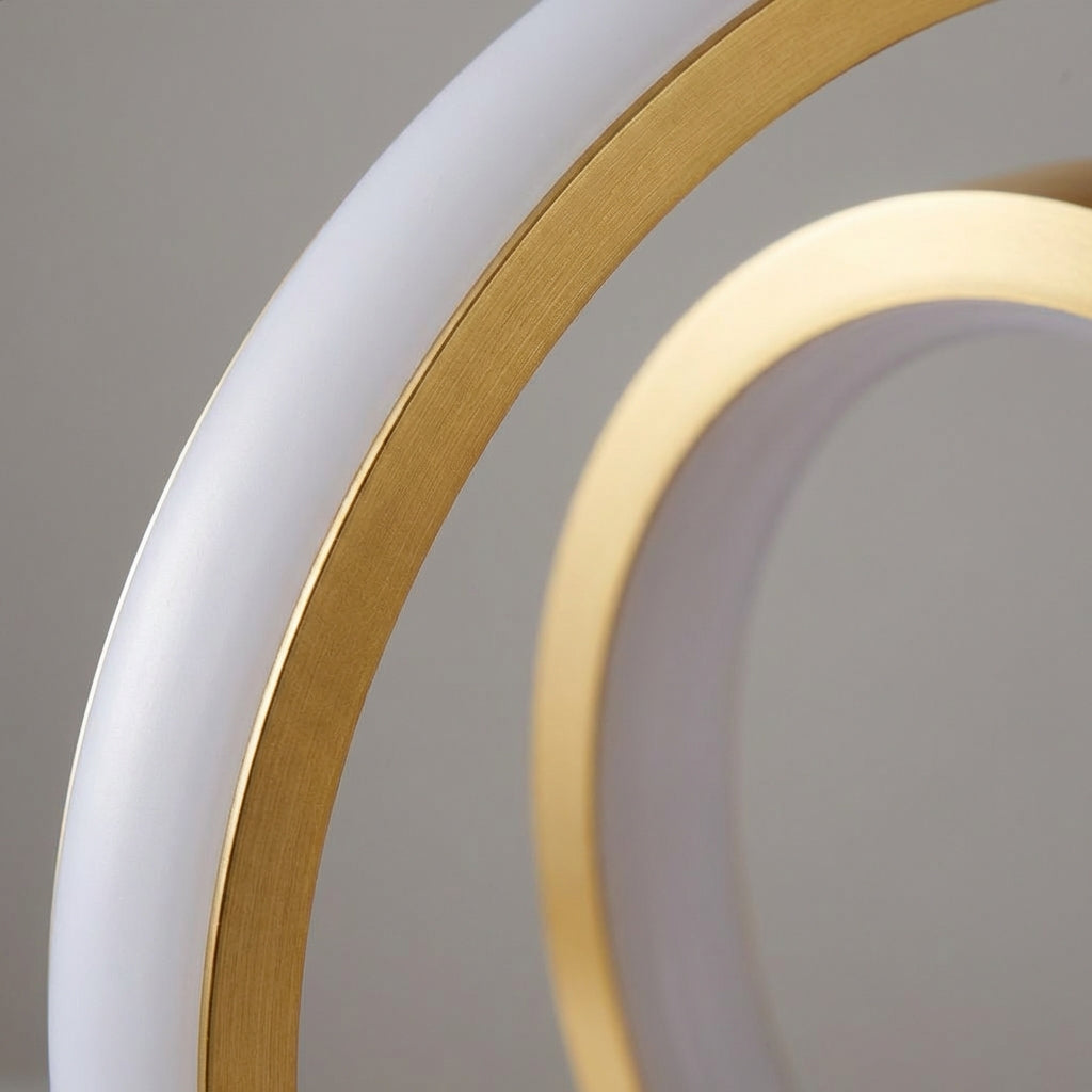 Sleek modern table lamp, AuraLoop, with a circular LED design for desk decor