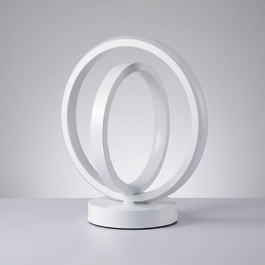 Contemporary accent lighting, AuraLoop circular lamp, perfect for home decor display