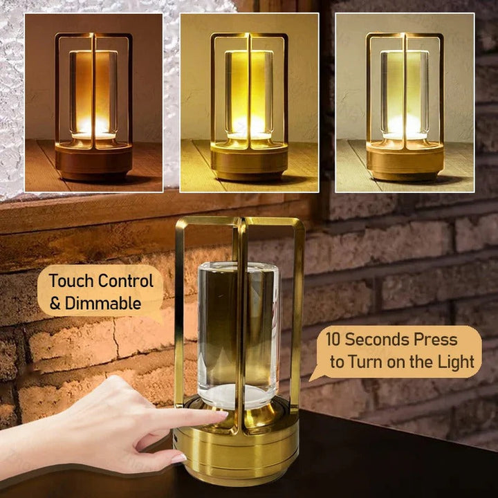 IP40 rated portable LED table lamp, a versatile modern cordless solution for any living space.