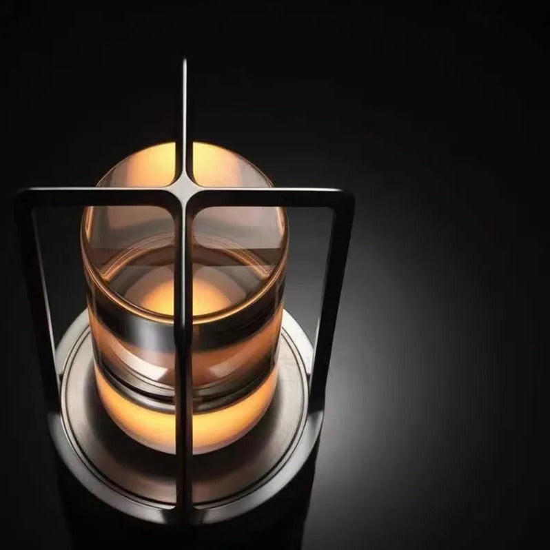 Contemporary cordless LED table lamp, dimmable with touch control, ideal for modern accent lighting.