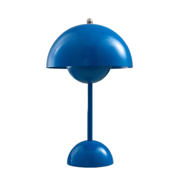 Stylish modern LED table lamp. Dimmable accent light, wireless and rechargeable for home or office desks.